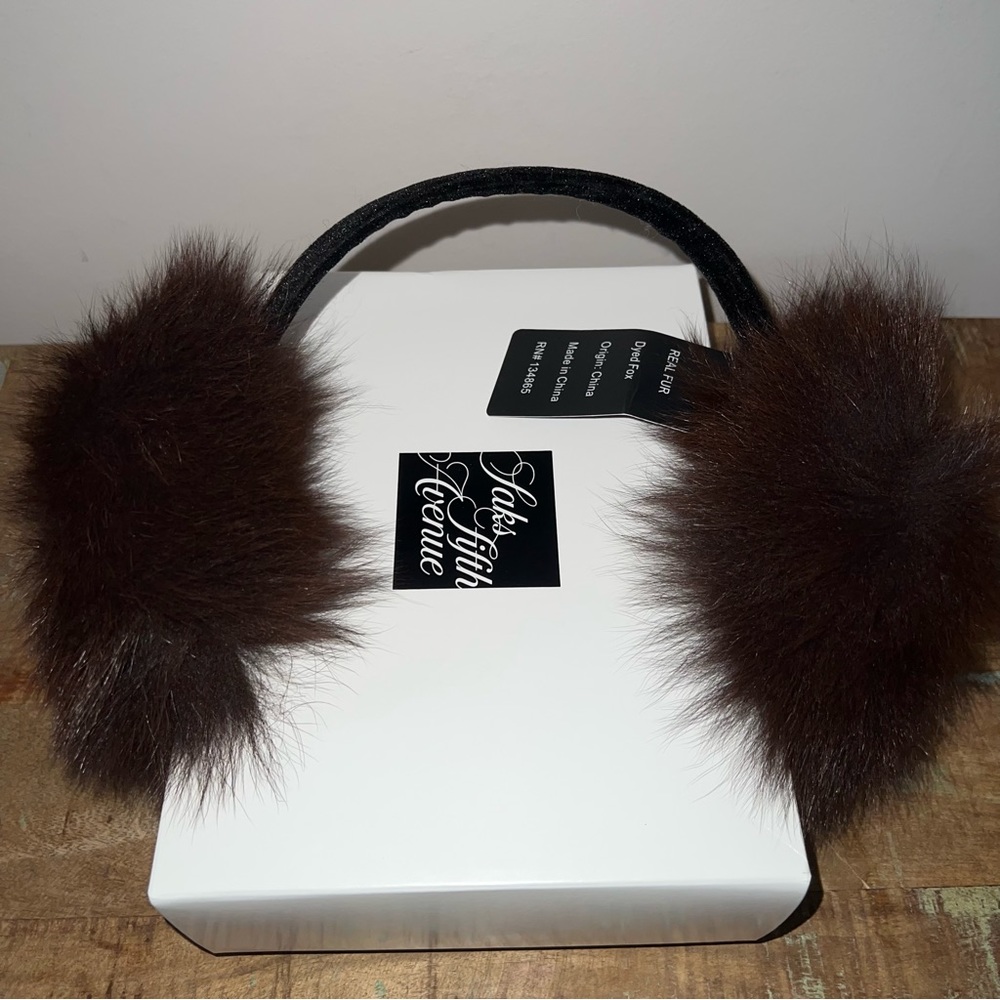 Saks Fifth Avenue Fur Earmuffs NWT